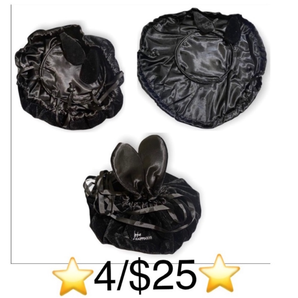 Loha Lay and Play Black Bunny Makeup Travel Bag